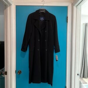 London fog black trenchcoat for women